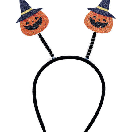 Halloween Haarband Pompoenen Met Hoed van Fiestas Guirca koop je bij Partywinkel