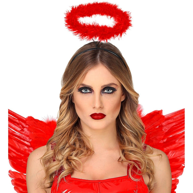 Halloween Haarband Rood Engel van Widmann koop je bij Partywinkel