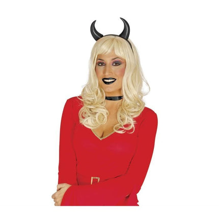 Halloween Haarband Zwart Duivel - Partywinkel - 8434077261293