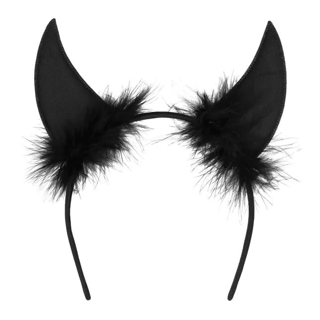 Halloween Haarband Zwart Duivel van Boland koop je bij Partywinkel