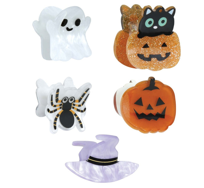 Halloween Haarclip Pompoen En Spook 5st van Fiestas Guirca koop je bij Partywinkel