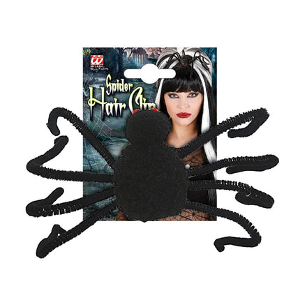 Halloween Haarclip Zwart Spin van Widmann koop je bij Partywinkel