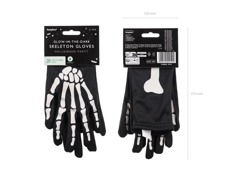 halloween skelett handschuhe Halloween Handschuhe Skelett Glow In The Dark – Partywinkel