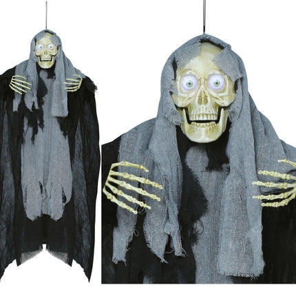 Halloween Hangdecoratie Grijs Skelet 1,2m - Partywinkel - 8434077248966