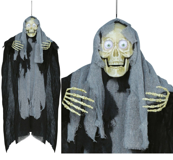 Halloween Hangdecoratie Grijs Skelet 1,2m - Partywinkel - 8434077248966