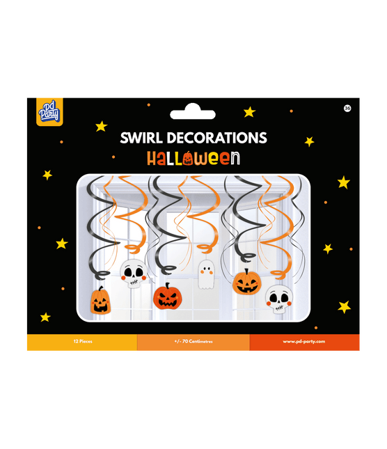 Halloween Hangspiralen 70cm van Paper Dreams koop je bij Partywinkel