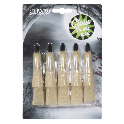 Halloween Heksenvingers Set Glow In The Dark 10 delig van Boland koop je bij Partywinkel
