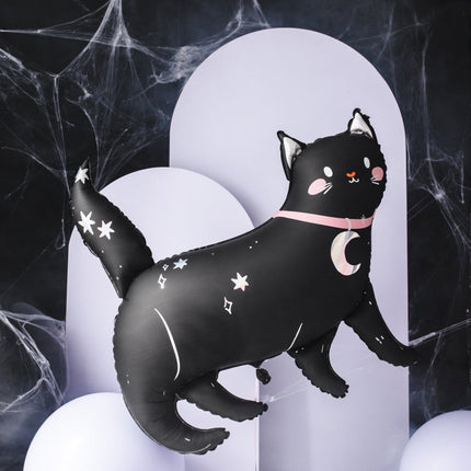 Halloween Helium Ballon Kat Leeg 95cm van Partydeco koop je bij Partywinkel