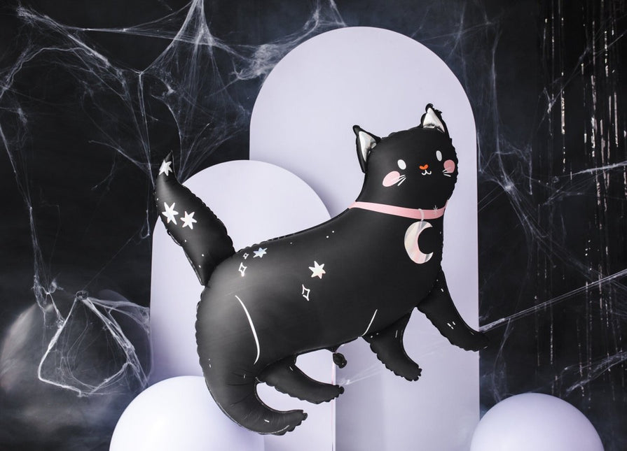 Halloween Helium Ballon Kat Leeg 95cm van Partydeco koop je bij Partywinkel