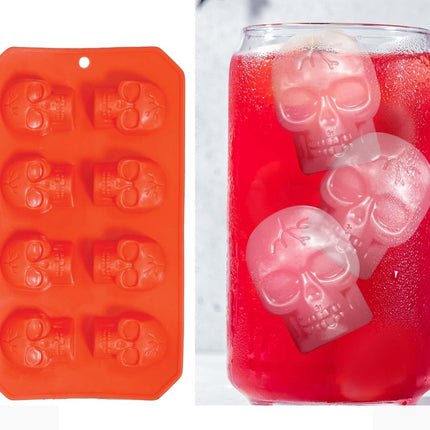 Halloween Ijsblokjesvorm Doodshoofden 21cm - Partywinkel - 8434077190425