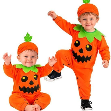 Halloween Jumpsuit Baby Pompoen 2 delig van Widmann koop je bij Partywinkel