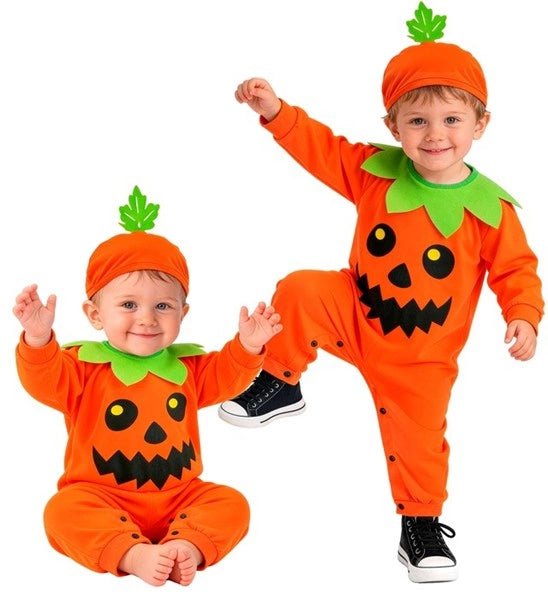 Halloween Jumpsuit Baby Pompoen 2 delig van Widmann koop je bij Partywinkel