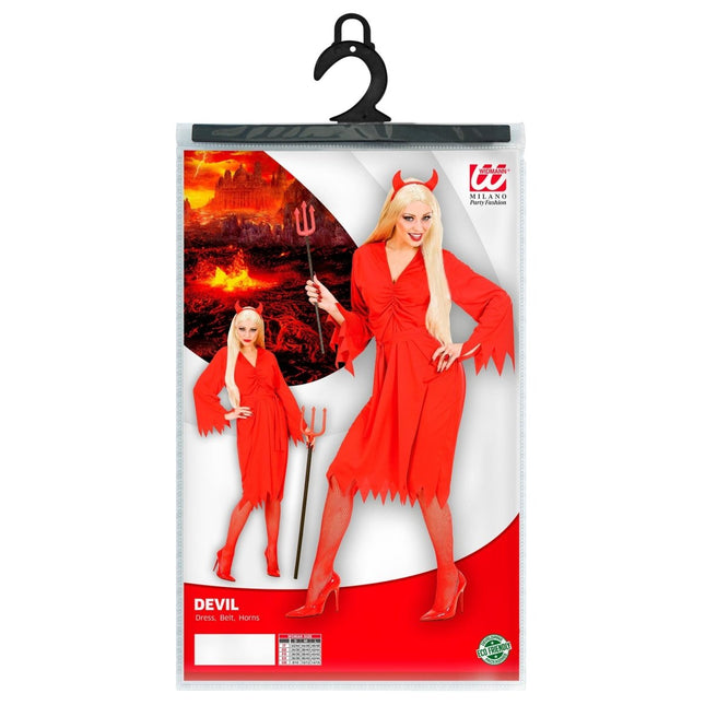 Halloween Jurk Dames Duivelin 3 delig van Widmann koop je bij Partywinkel