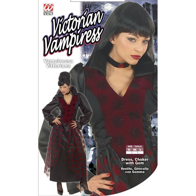 Halloween Jurk Dames Victoriaanse Vampier van Widmann koop je bij Partywinkel