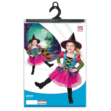 Halloween Jurk Meisje Heks 2 delig van Widmann koop je bij Partywinkel