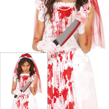 Halloween Jurk Meisje Met Bloed van Fiestas Guirca koop je bij Partywinkel