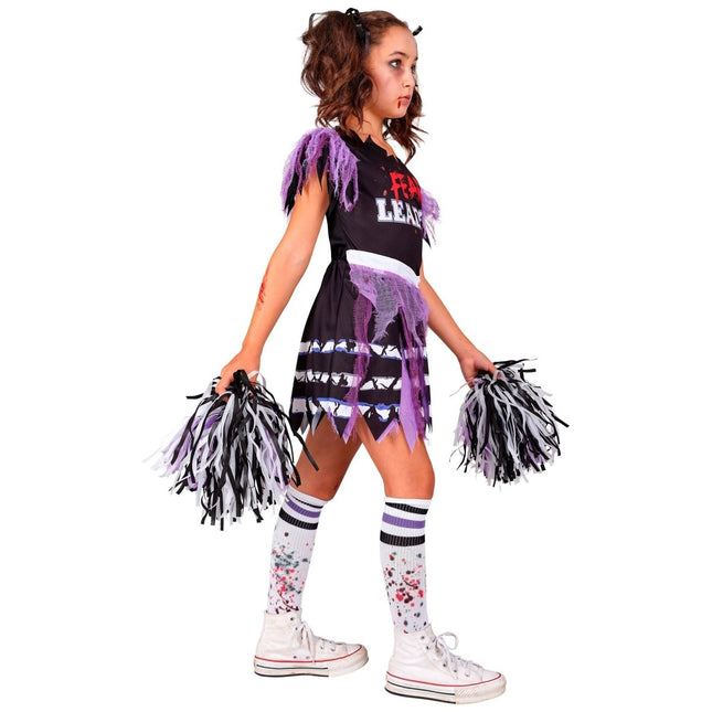 Halloween Jurk Meisje Zombie Cheerleader 5 delig van Widmann koop je bij Partywinkel