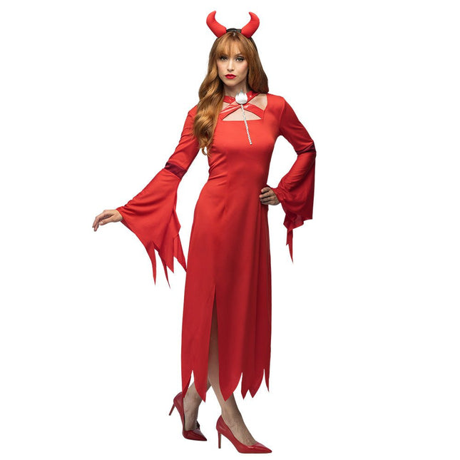 Halloween Jurk Rood Dames Duivel van Boland koop je bij Partywinkel
