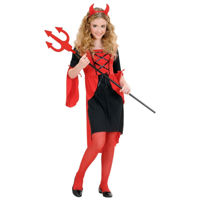 Halloween Jurk Rood Meisje Duivel van Widmann koop je bij Partywinkel