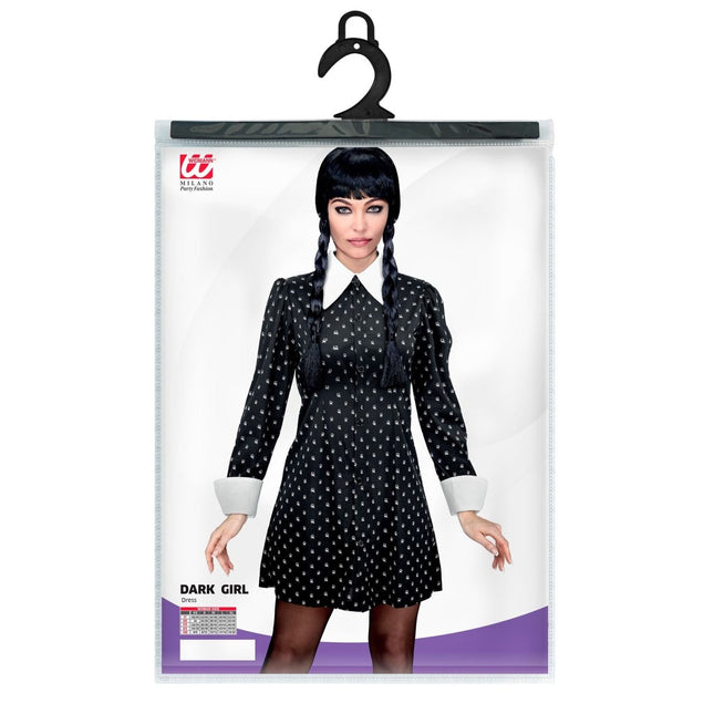 Halloween Jurk Zwart Wit Dames Gothic van Widmann koop je bij Partywinkel