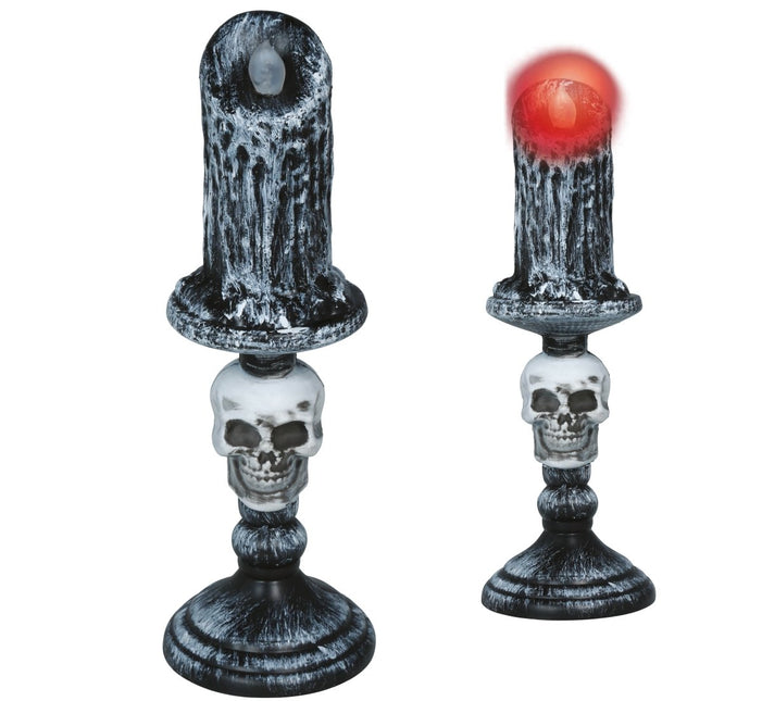 Halloween Kandelaar Grijs Skelet 1st van Fiestas Guirca koop je bij Partywinkel