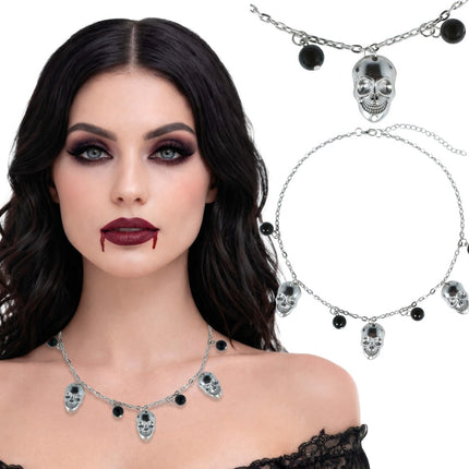 Halloween Ketting Doodskoppen van Fiestas Guirca koop je bij Partywinkel
