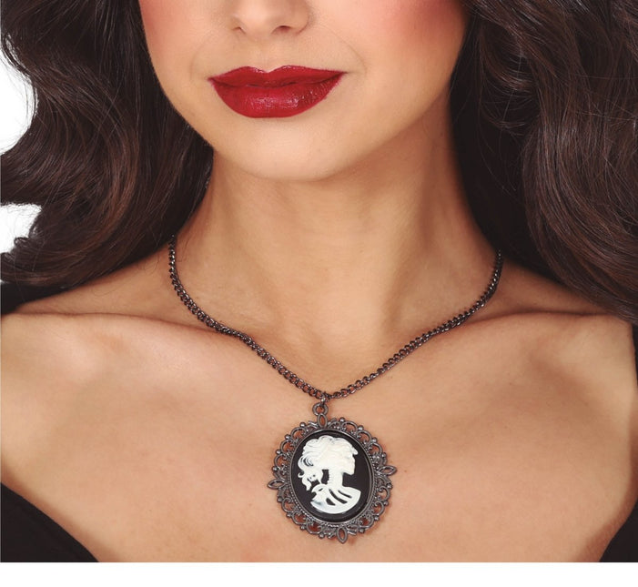Halloween Ketting Medaillon 5cm - Partywinkel - 8434077249482