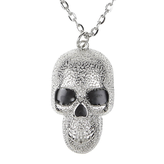 Halloween Ketting Zilver Doodshoofd van Widmann koop je bij Partywinkel