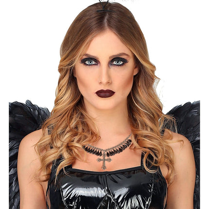 Halloween Ketting Zwart Kruis Gothic van Widmann koop je bij Partywinkel