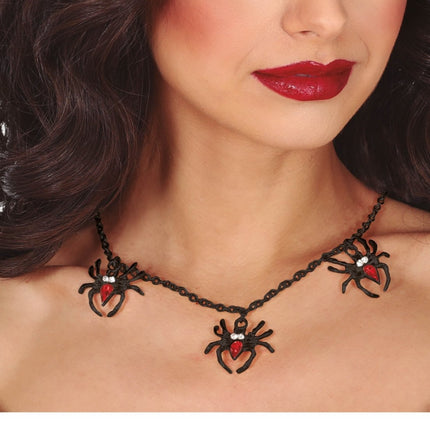 Halloween Ketting Zwart Spin - Partywinkel - 8434077249512