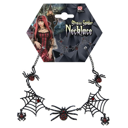 Halloween Ketting Zwart Spinnen van Widmann koop je bij Partywinkel