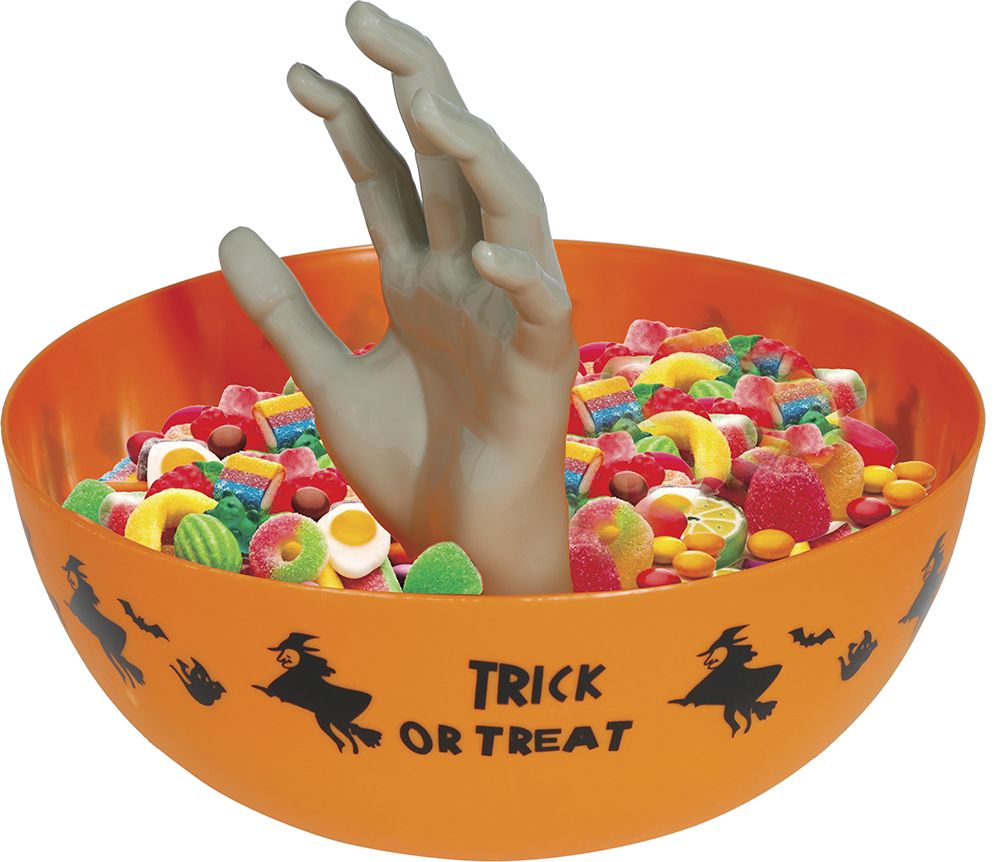 Halloween Schale mit Hand 25cm – Partywinkel