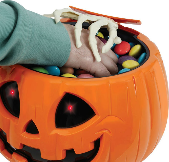Halloween Kom Pompoen Licht, Geluid En Beweging 15cm van Fiestas Guirca koop je bij Partywinkel