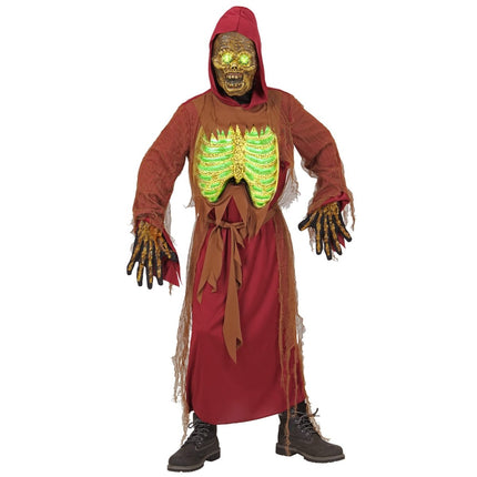 Halloween Kostuum Groen Kind Zombie Skelet van Widmann koop je bij Partywinkel