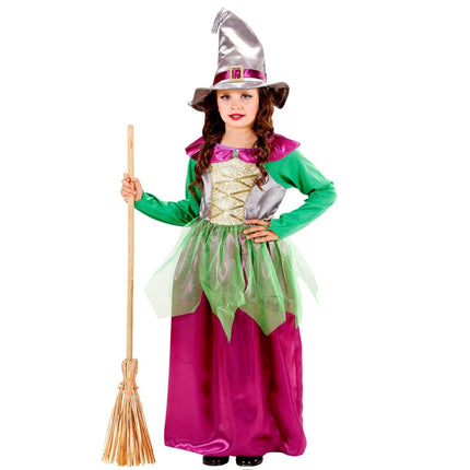 Halloween Kostuum Paars Groen Kind van Widmann koop je bij Partywinkel