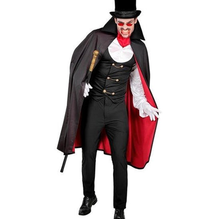 Halloween Kostuum Rood Zwart Vampier 4 delig van Widmann koop je bij Partywinkel