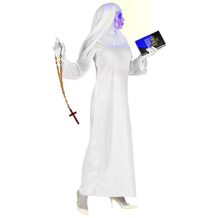 Halloween Kostuum Wit Dames Non Geest van Widmann koop je bij Partywinkel