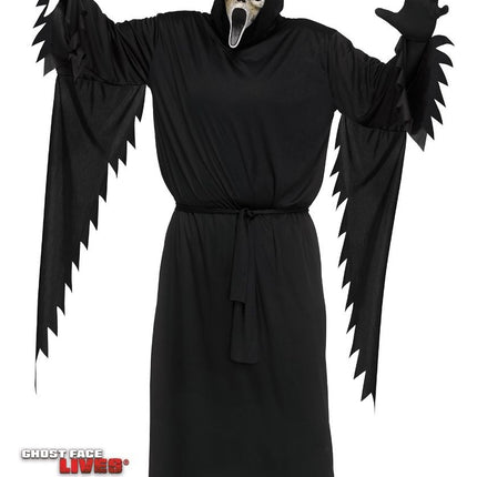 Halloween Kostuum Zwart Geest Face Aged van Ghostface koop je bij Partywinkel