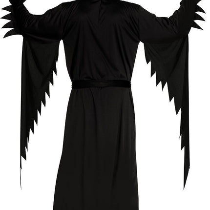 Halloween Kostuum Zwart Geest Face Aged van Ghostface koop je bij Partywinkel