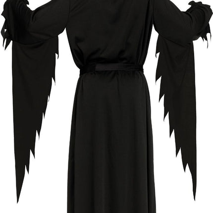 Halloween Kostuum Zwart Kind Geest Face Aged van Ghostface koop je bij Partywinkel