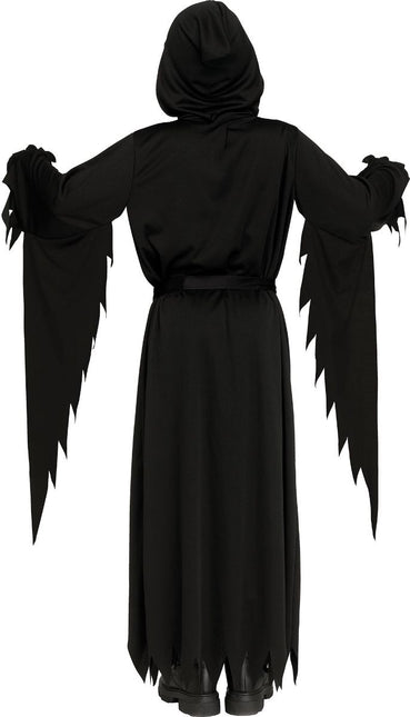 Halloween Kostuum Zwart Kind Geest Face Aged van Ghostface koop je bij Partywinkel