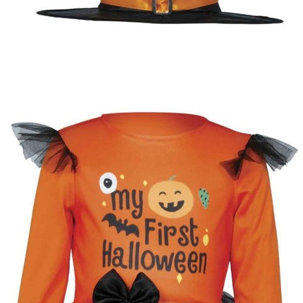 Halloween Kostuum Zwart Oranje Baby Heks van Fiestas Guirca koop je bij Partywinkel