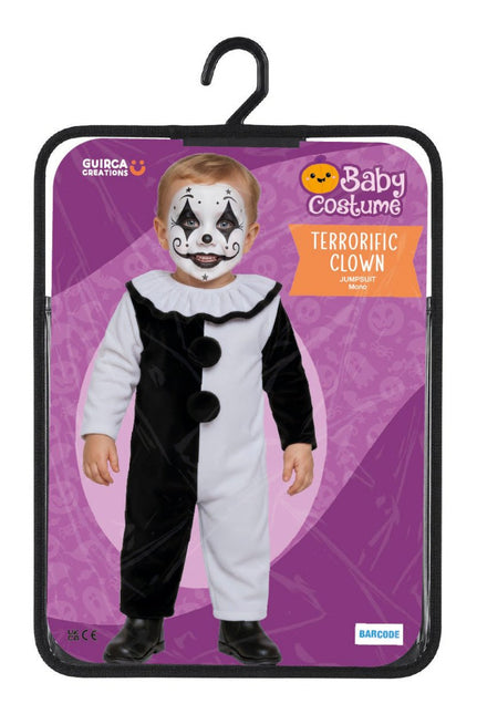 Halloween Kostuum Zwart Wit Baby Clown van Fiestas Guirca koop je bij Partywinkel