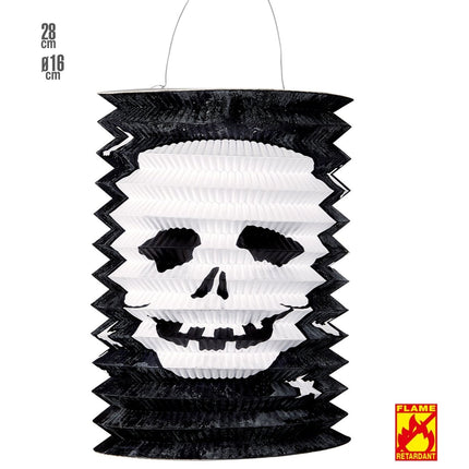 Halloween Lampion Zwart Schedel van Widmann koop je bij Partywinkel