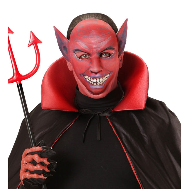 Halloween Masker Bordeaux Rood Duivel van Widmann koop je bij Partywinkel