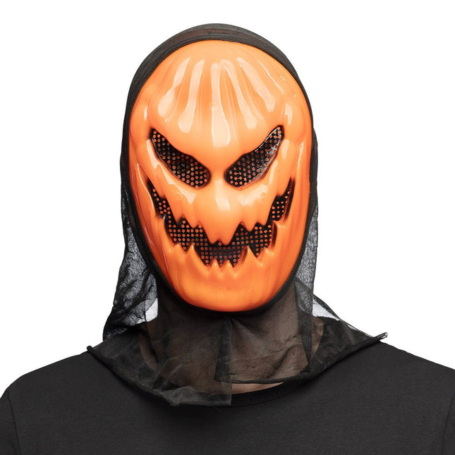 Halloween Maske Orange Kürbis – Partywinkel - Main Image