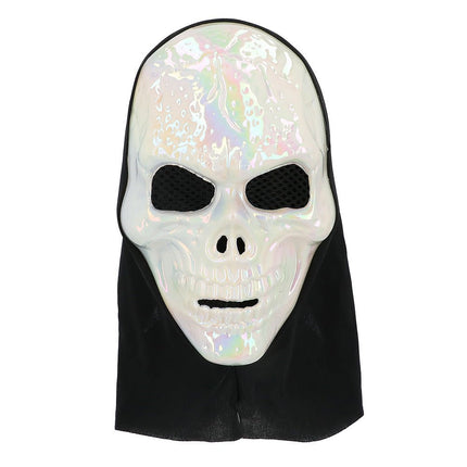 Halloween Masker Parelmoer Schedel van Boland koop je bij Partywinkel
