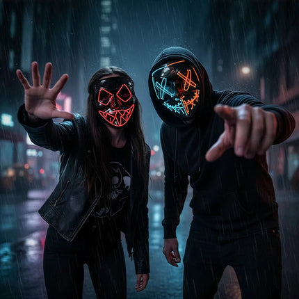 Halloween Masker Smile Led Licht van Boland koop je bij Partywinkel