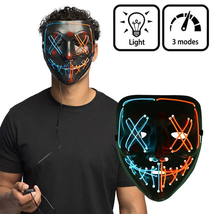 Halloween Masker Smile Led Licht van Boland koop je bij Partywinkel