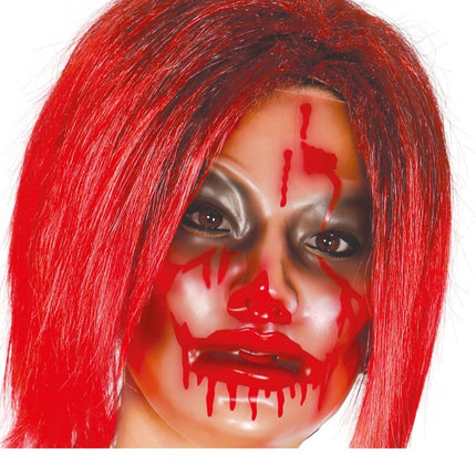 Halloween Masker Transparant Vrouw - Partywinkel - 8434077027929